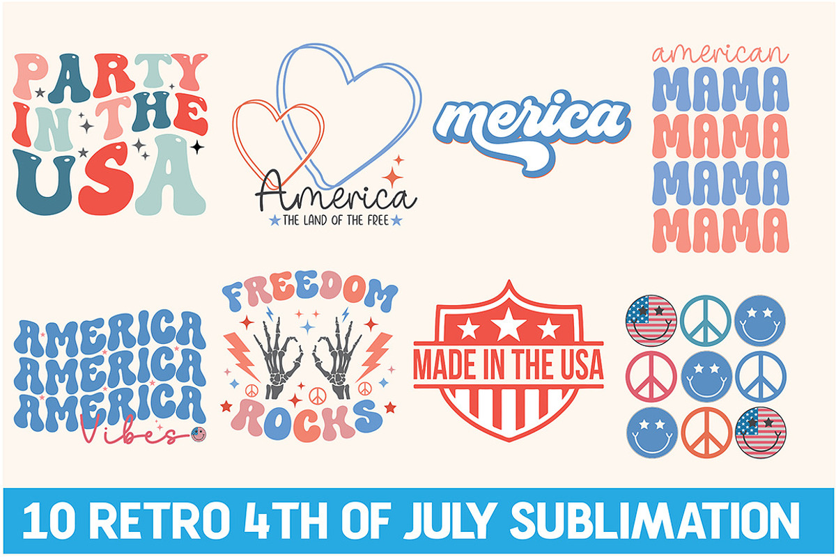 4th Of July sublimation bundle, a Seasonal Illustration by Libby Wishes (Photo 2 of 3)