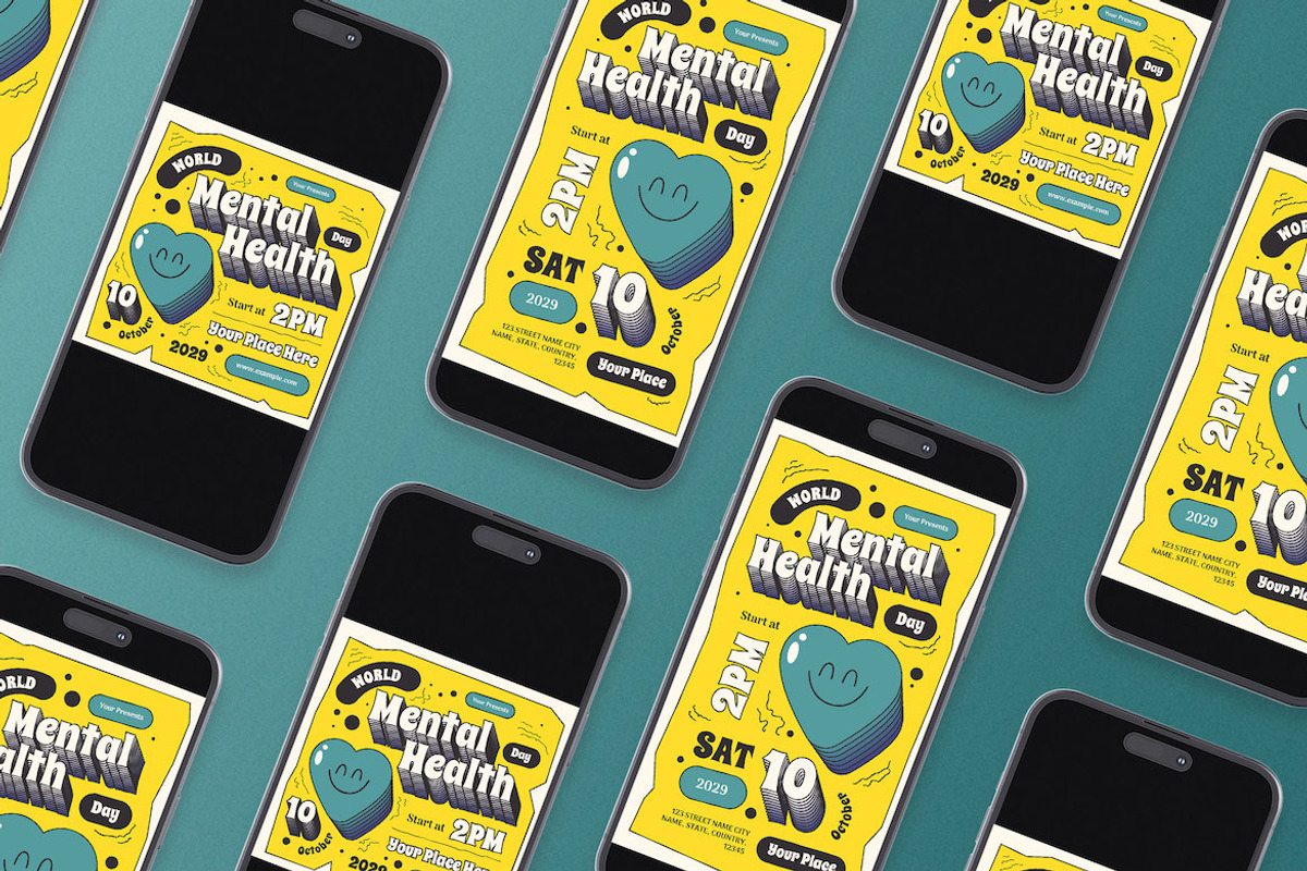 World Mental Health Day Flyer Set, a Flyer Template by Aiyari Graphic (Photo 2 of 3)