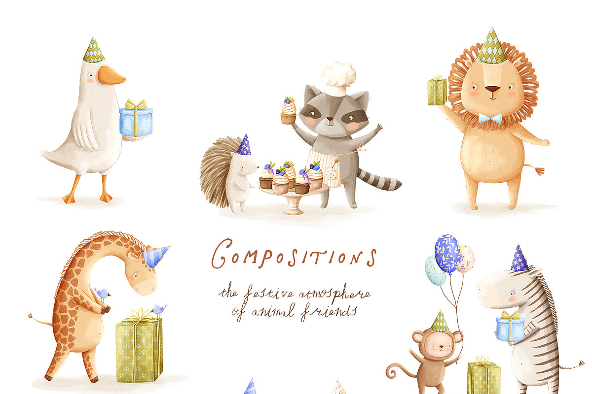 Yummy party - whimsy clipart, a Decorative Illustration by polikarpovaart (Photo 5 of 22)