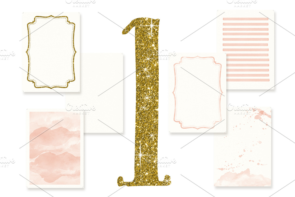 DIY birthday card elements, an Illustration by GrafikBoutique (Photo 2 of 2)