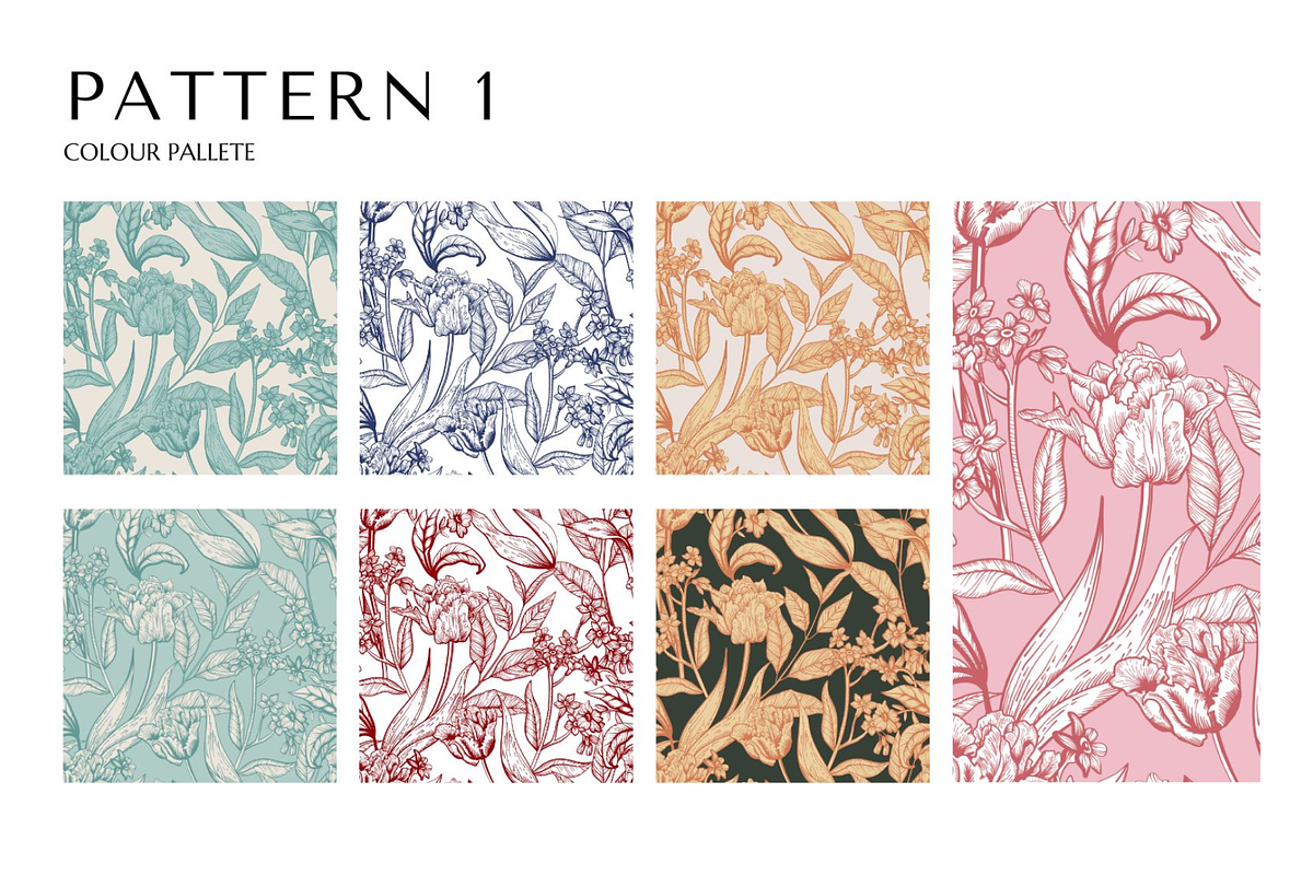 Toile Fleurie, Pattern & Motifs, a Pattern Graphic by lukodje (Photo 3 of 10)