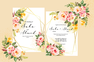 Elegant Flowers Wedding Invitation