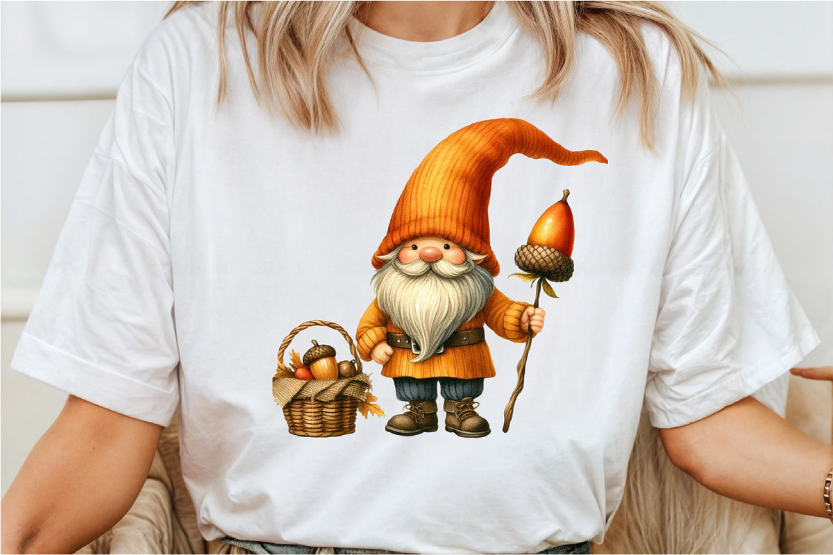 Watercolor Fall gnome Clipart, an Illustration by Rose Art (Photo 4 of 8)