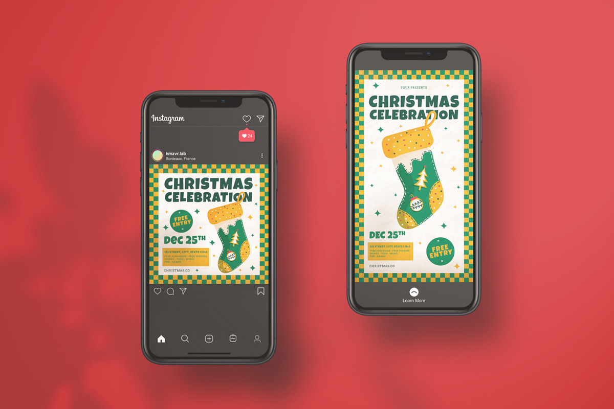 Christmas Celebration Flyer Set, a Flyer Template by KMZVR.Lab (Photo 4 of 6)