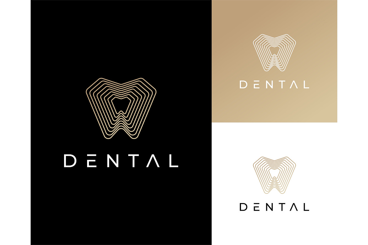 Abstract Dental Luxury Line Logo, a Branding & Logo Template by ika trisiana