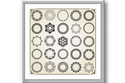Vintage Big Set of Round Vector, a Decorative Illustration by FineArtStudio (Thumbnail 3 of 3)