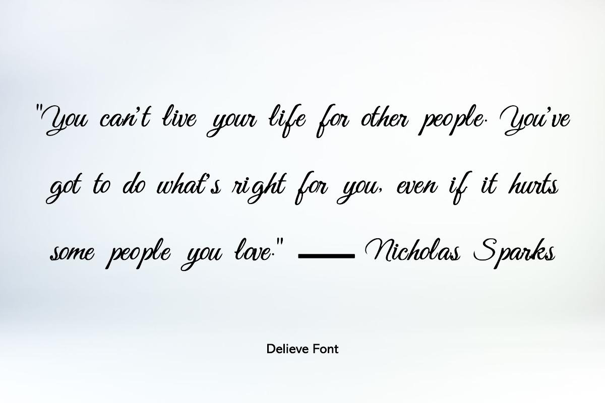 Delieve Handwritten Font, a Handwritten Font by ResumeFabs (Photo 5 of 7)