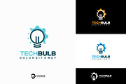 Set of Modern Tech Bulb logo designs, a Branding & Logo Template by Lucky Creative (Thumbnail 5 of 5)