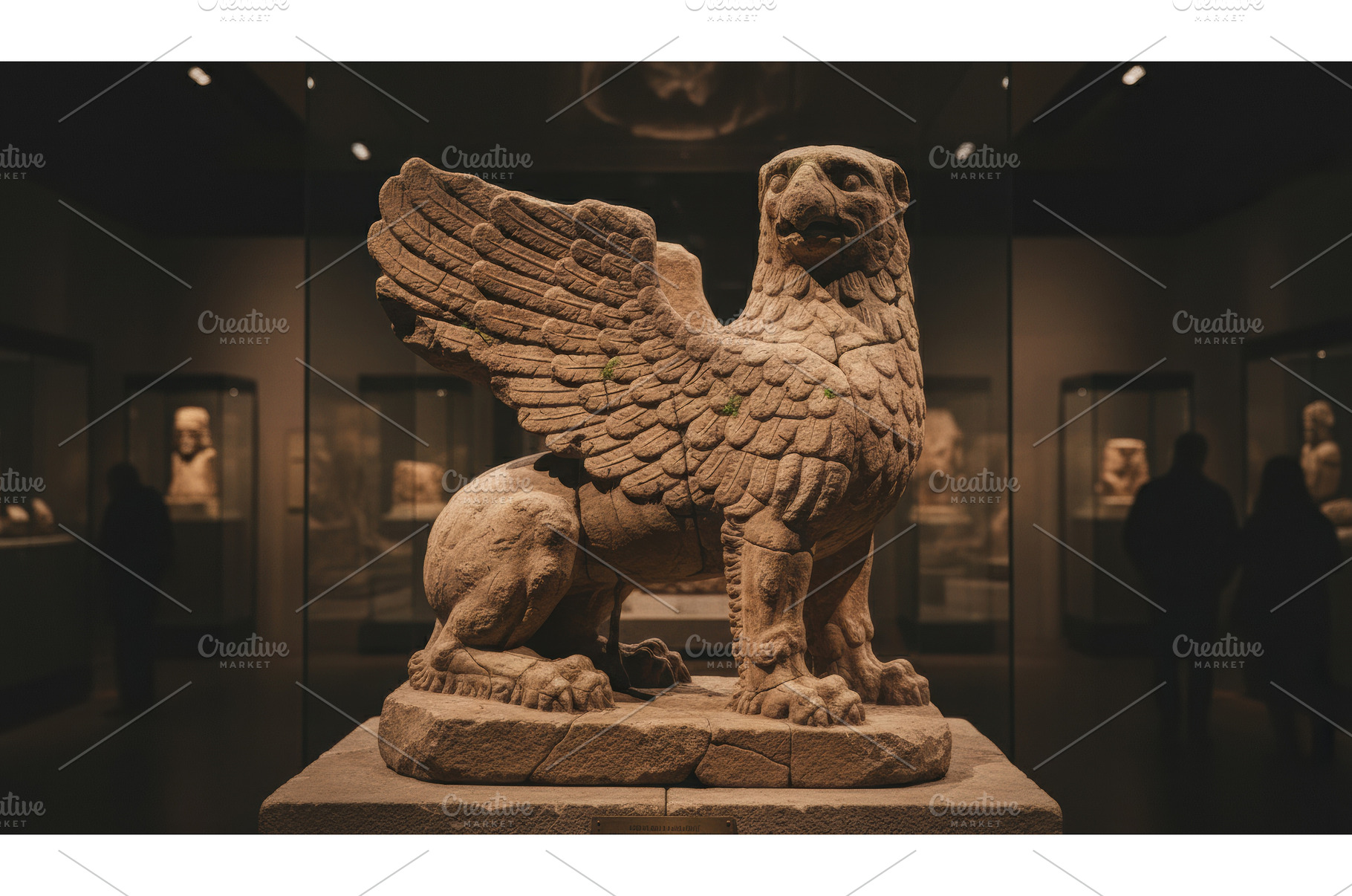 Ancient winged griffin sculpture, an Architecture Photo by Igor Tichonow
