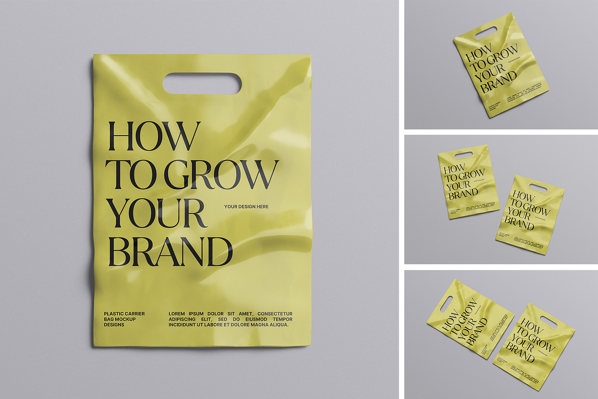Plastic Carrier Bag Mockup, a Packaging Mockup by Riel Concept (Photo 1 of 5)