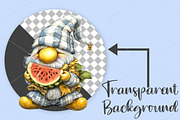 Whimsical Summer Gnome Clipart PNG, a Seasonal Illustration by Canvas Craft (Thumbnail 2 of 7)