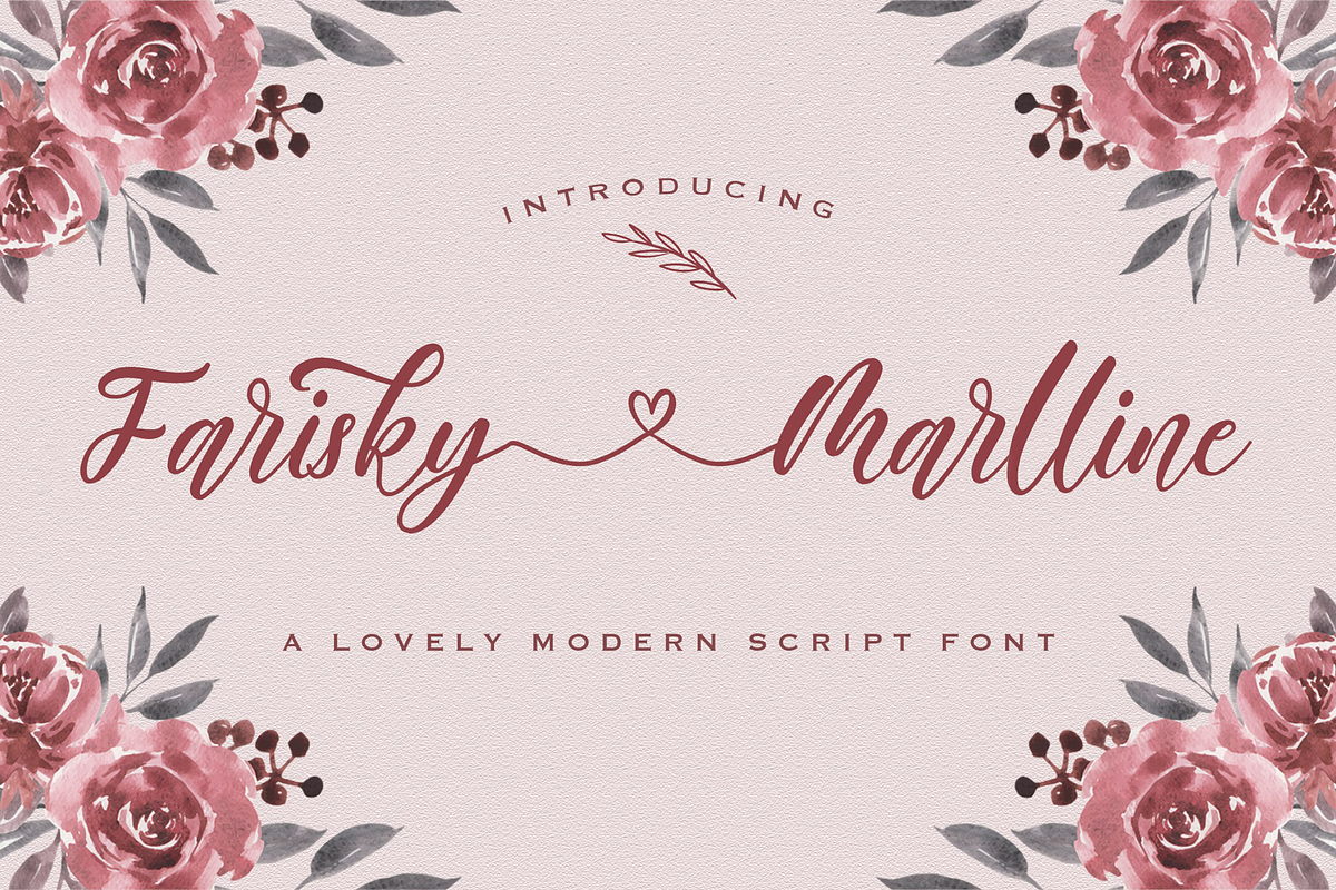 Farisky Marlline - Lovely Calligraph, a Script Font by StringLabs (Photo 1 of 10)