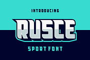 Rusce - Bold Sport Font, a Font by lelevien (Thumbnail 1 of 4)