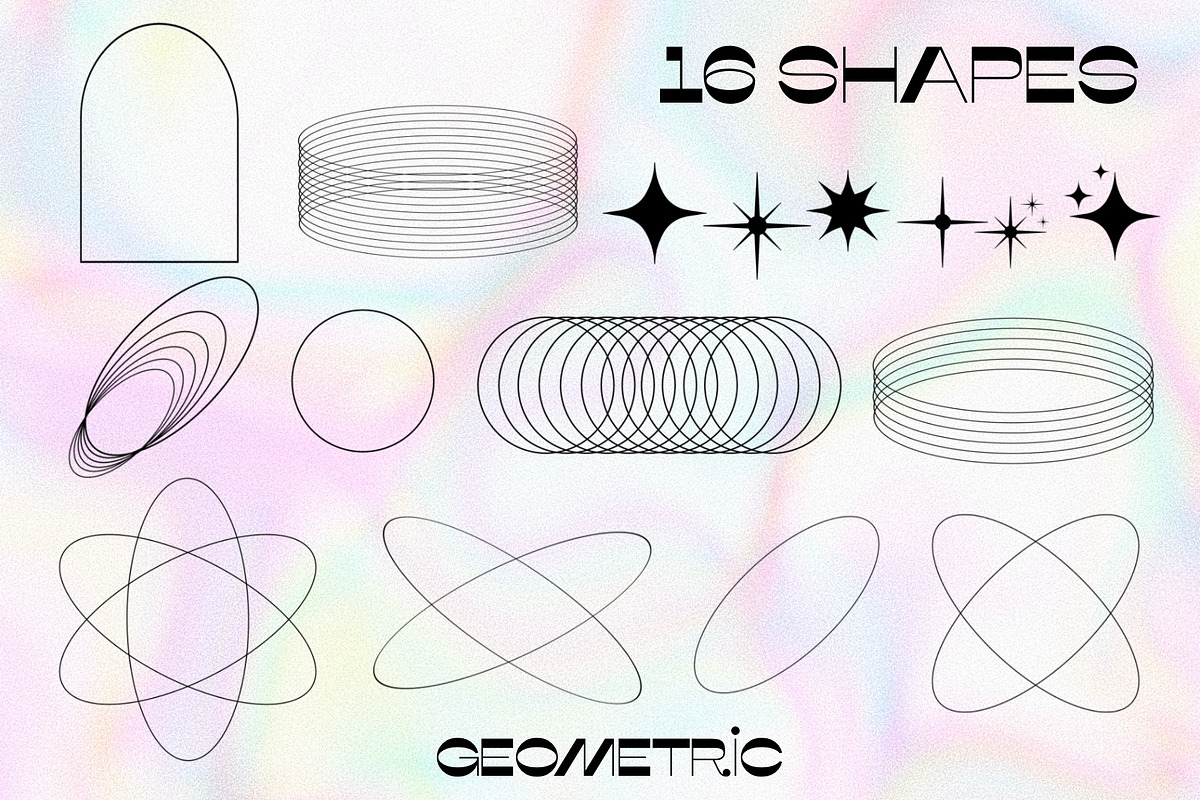 Retro Shapes Brush Set for Procreate, a Brush Add-On by Almazova Dolzhenko (Photo 2 of 8)