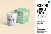 Scented Candle & Box Mockups, a Packaging Mockup by Illusiongraphic (Thumbnail 1 of 15)