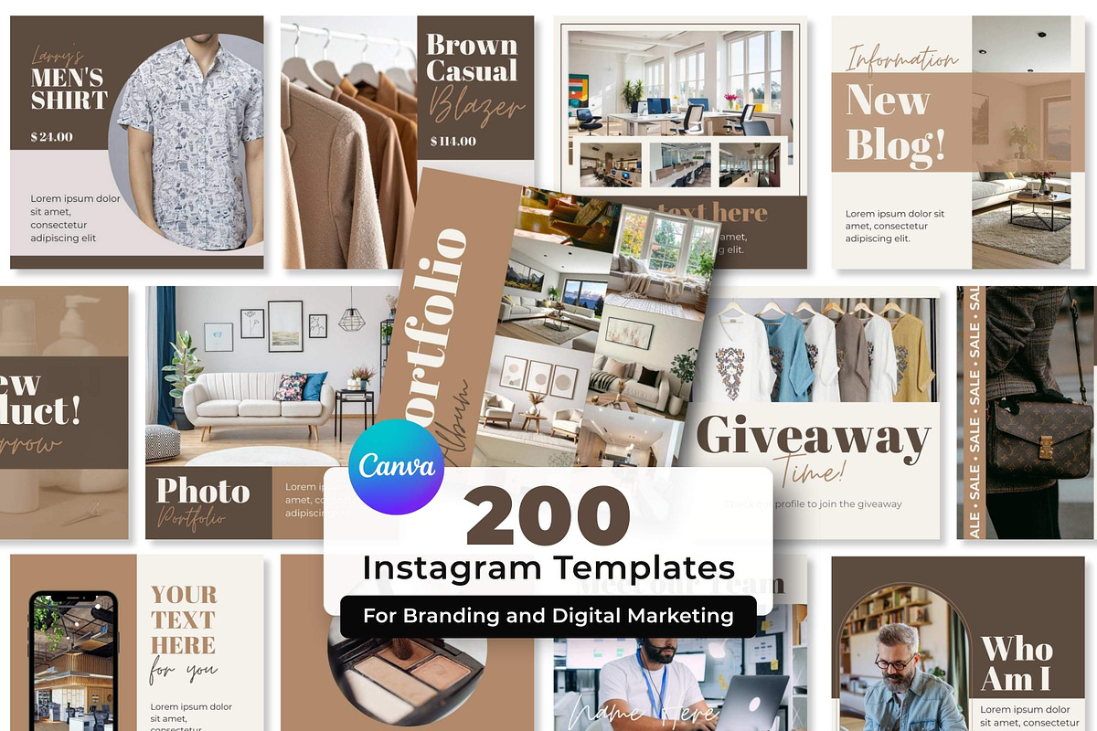 Warm Beauty Instagram Template Canva, a Social Media Template by Everyday Perfection (Photo 1 of 8)