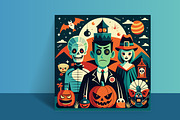 Haunted pumpkin banner for Halloween, a Poster Template by hkmonir (Thumbnail 1 of 4)