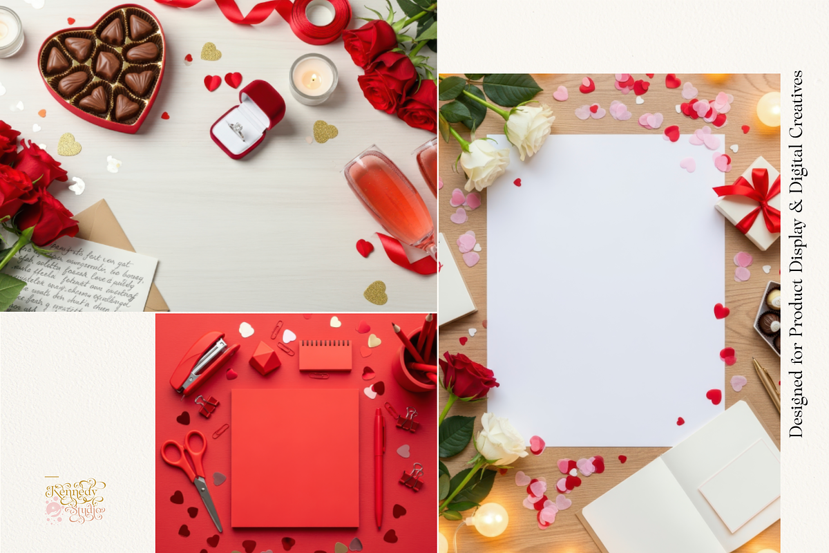Valentine Aesthetic Desk Mockup 100, a Packaging Mockup by KennedyStudio (Photo 2 of 12)