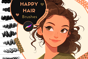 Perfect Hair Brushes for Procreate