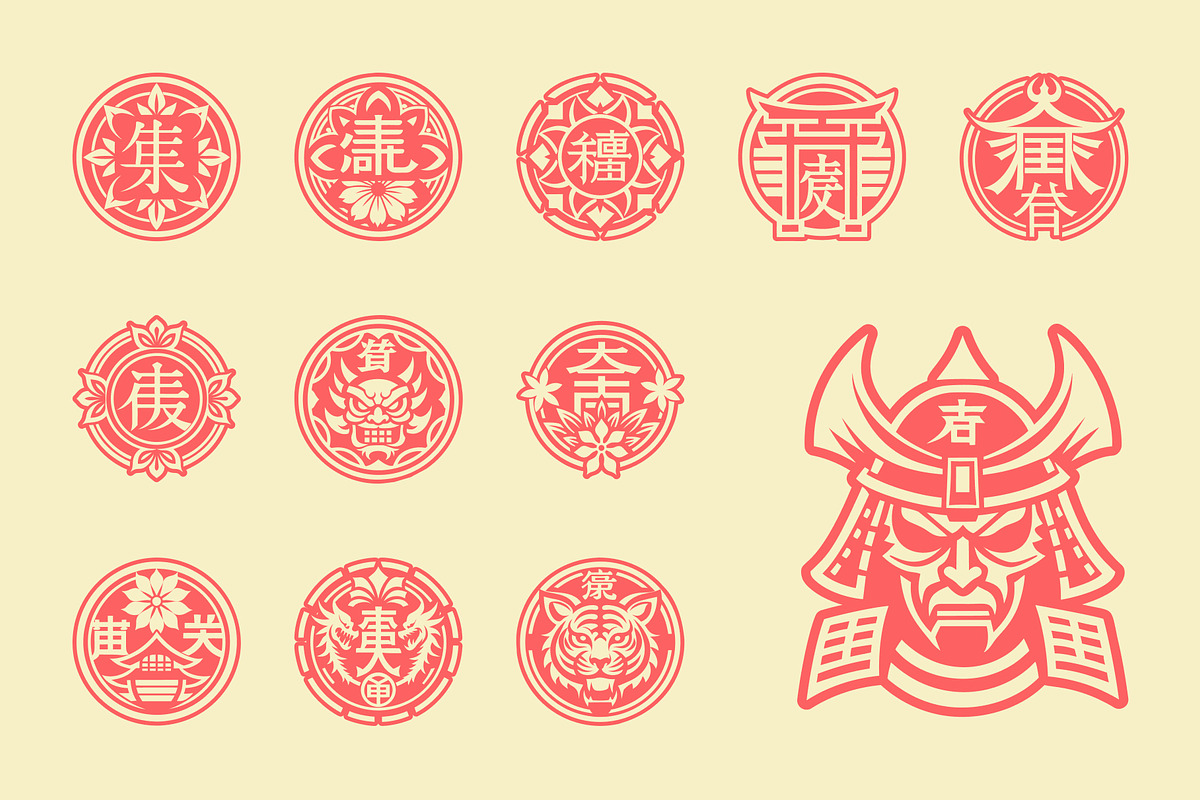 Japanese Kanji Symbols, a Solid Icon by Creative Stall (Photo 5 of 9)