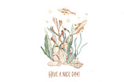 Undersea world Watercolor Part II, an Animal Illustration by Marina Ermakova (Thumbnail 13 of 13)