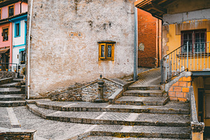 Rustic Cudillero stone alley, an Architecture Photo by SkyNext