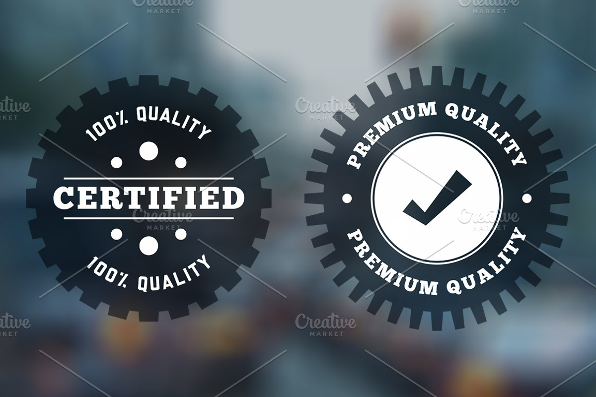 Vintage "Gear" Badges Vector Pack preview 2