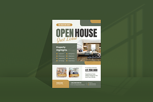 Open House Flyer, a Flyer Template by SquidPixey