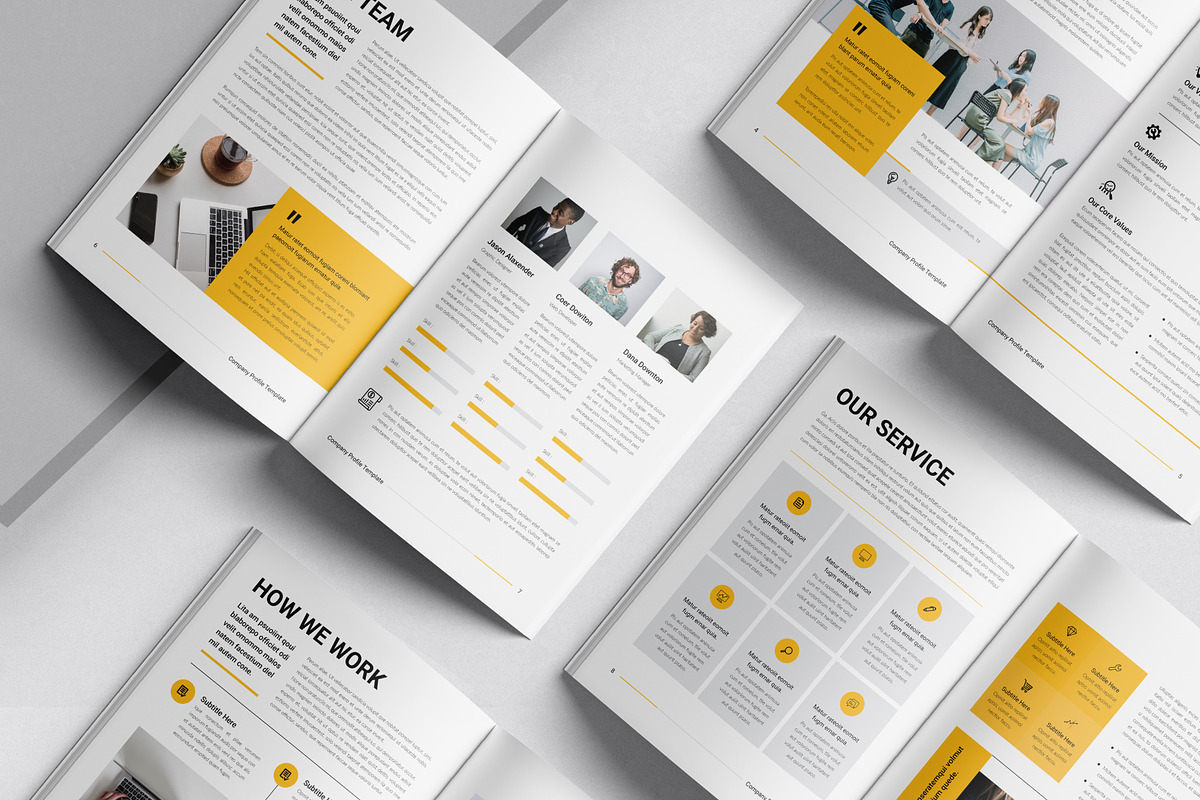 Company Brochure Template, a Brochure Template by DesignCrest (Photo 6 of 12)