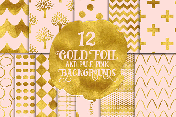 Pink and Gold Digital Paper preview 3