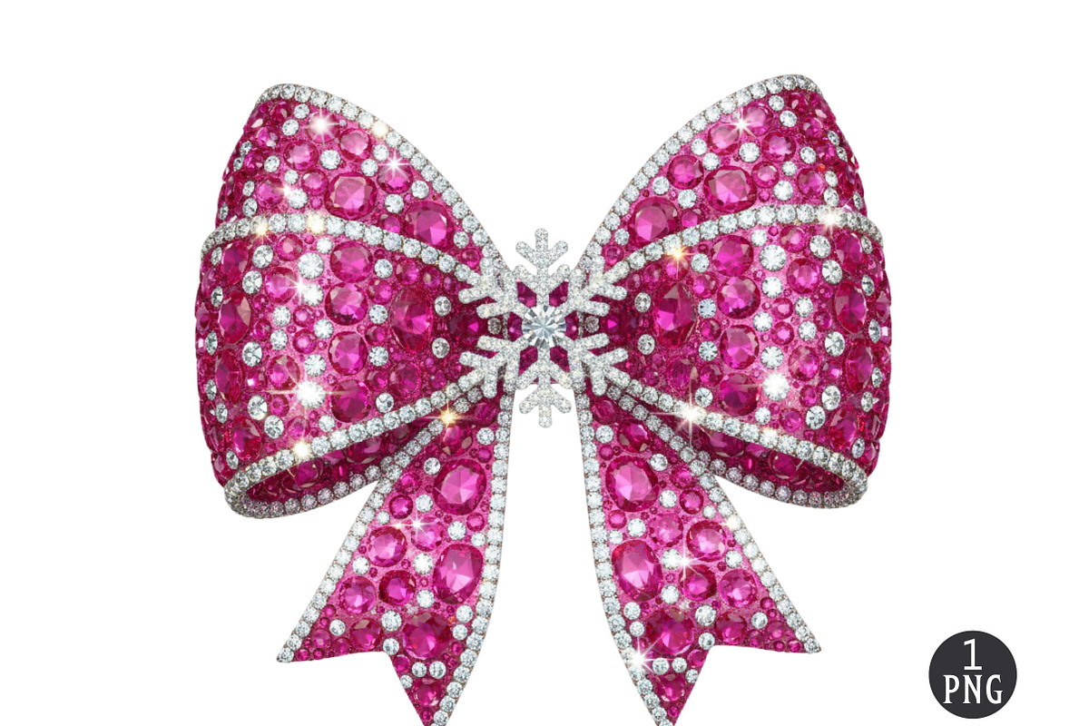 Sparkling Diamond Christmas Bow Png, an Illustration by Dream Creation (Photo 1 of 5)