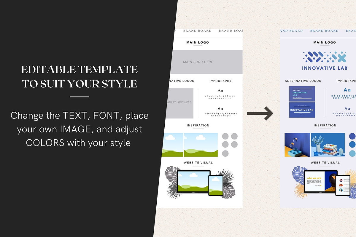 30 Brand Board & Mood Board Template, a Presentation Template by DesignbySamVN (Photo 5 of 6)