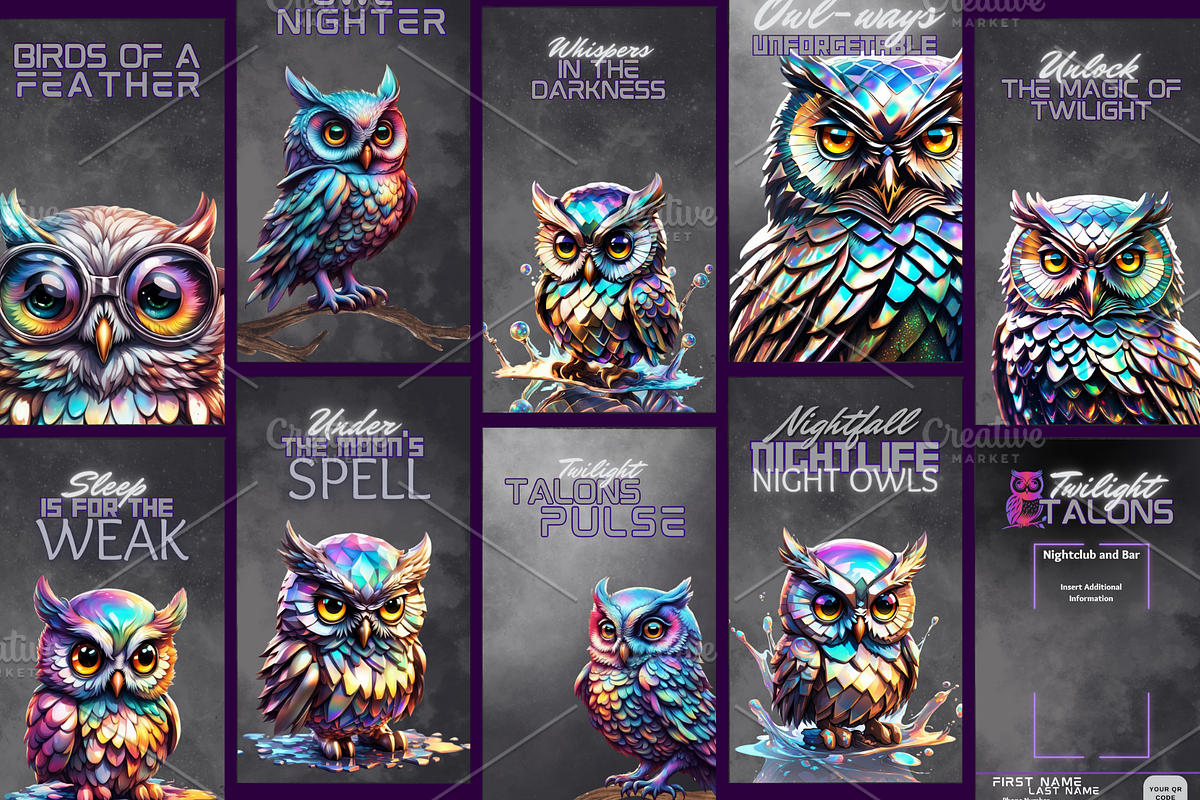 Magical Holographic Owls: Moo Cards preview 6