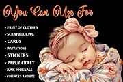 Pink Baby Girl Nursery Clipart, an Illustration by CreationArt (Thumbnail 9 of 9)