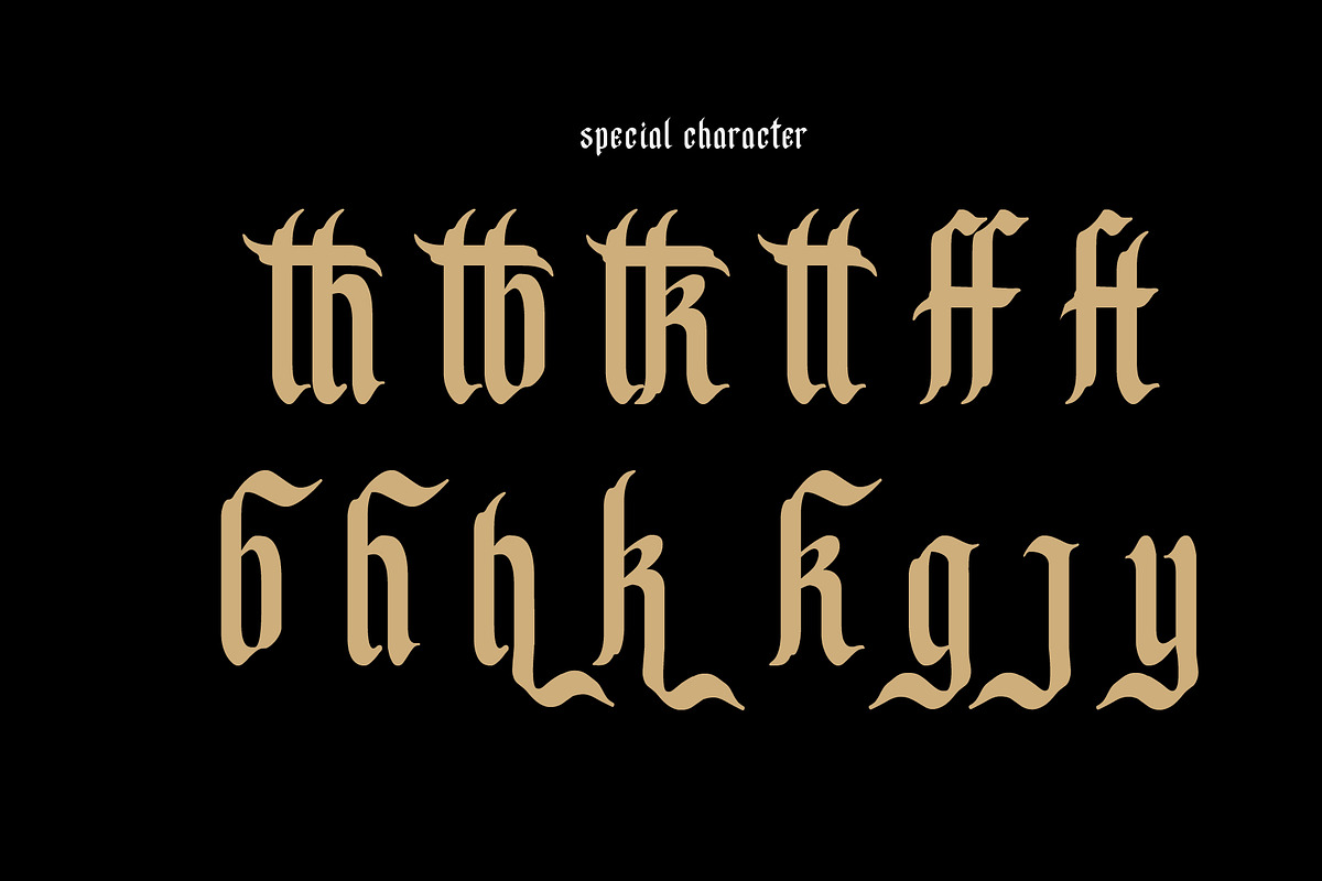 Calathea Blackletter Font, a Blackletter Font by dansdesign (Photo 5 of 6)