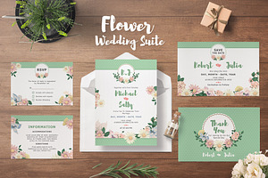 FLOWER WEDDING INVITATION SUITES