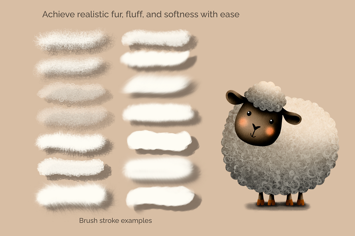 Procreate Fur Brushes, a Brushes & More by HopeArtIllustration (Photo 4 of 4)