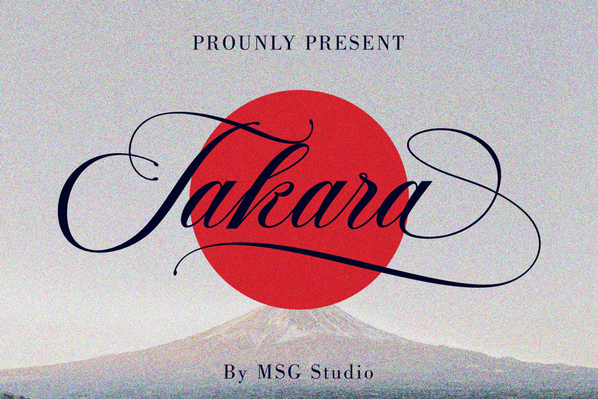 Takara, a Script Font by MSG Studio (Photo 1 of 10)