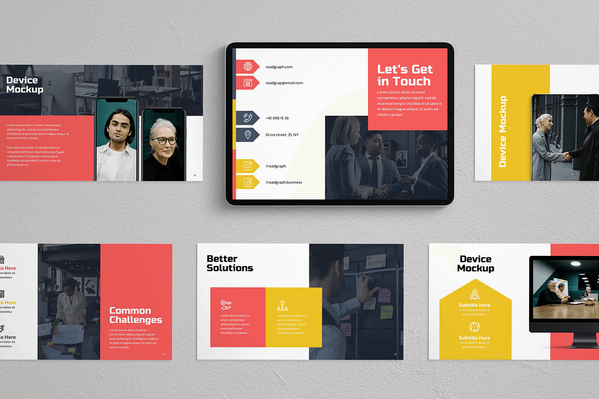 Project Roadmap PowerPoint Template, a Presentation Template by Flat Icons (Photo 4 of 6)