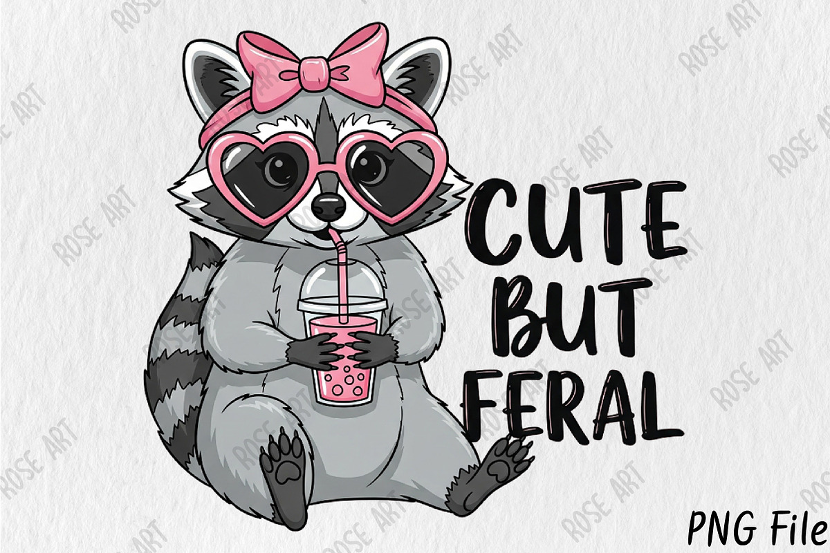 Cute But Feral Png, Sublimation, an Animal Illustration by Rose Art (Photo 1 of 4)