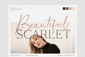 Beautiful Scarlet - Modern Font Duo