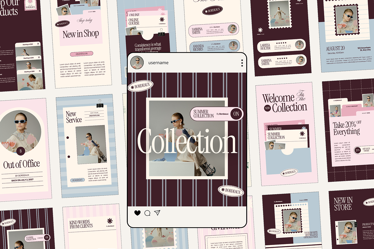 Modern Instagram Stories Posts Canva, a Social Media Template by Branding Babe Co. (Photo 1 of 7)