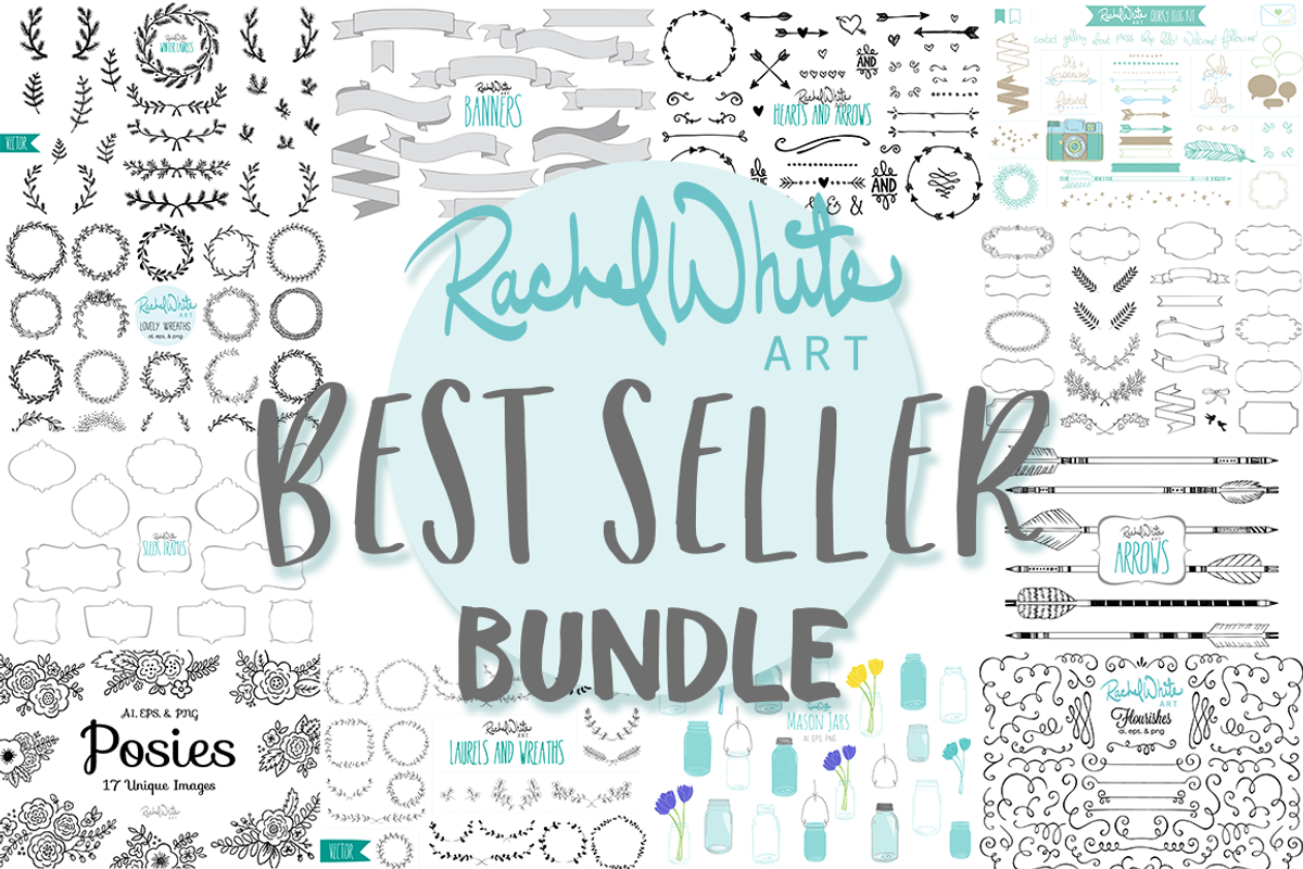 Best Seller Bundle, 12 Design Sets, an Illustration by Rachel White Art (Photo 1 of 14)
