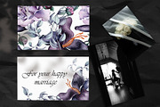 Dark floral watercolor clipart, an Illustration by Kate Lanbina (Thumbnail 2 of 19)