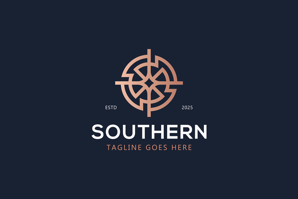 Elegant Linear Circle Shape Compass, a Branding & Logo Template by Signatoro (Photo 2 of 4)