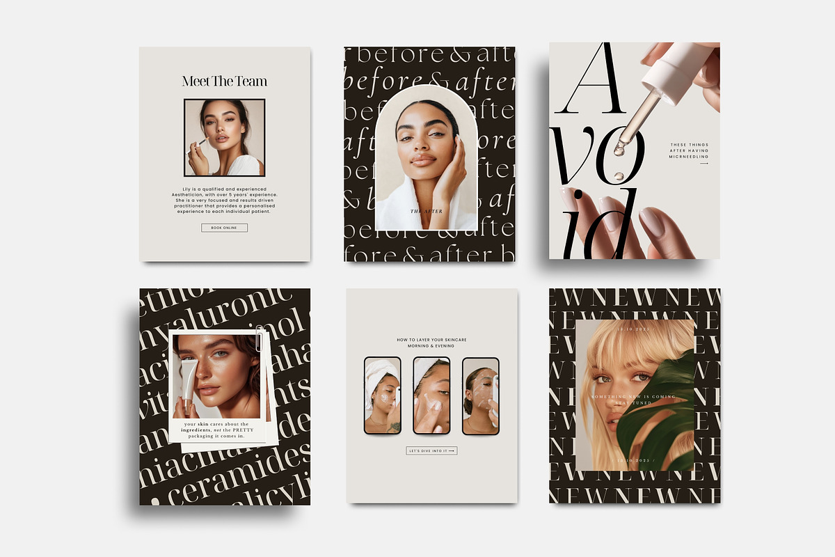 Skincare Social Media Canva Templates preview 4