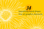 Decorative Sunflower Line Art Bundle, a Decorative Illustration by kristiangallagher (Thumbnail 3 of 9)