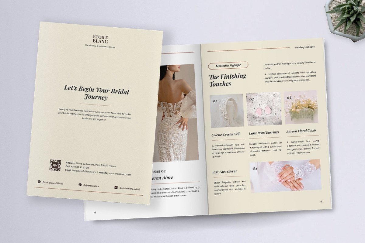 Wedding Bridal Fashion Lookbook, a Brochure Template by twinstd (Photo 6 of 6)