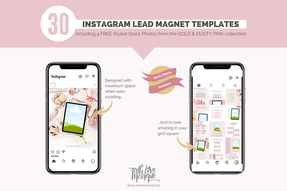 30Instagram Promotion Post Templates, a Social Media Template by With Love Monique (Photo 4 of 9)