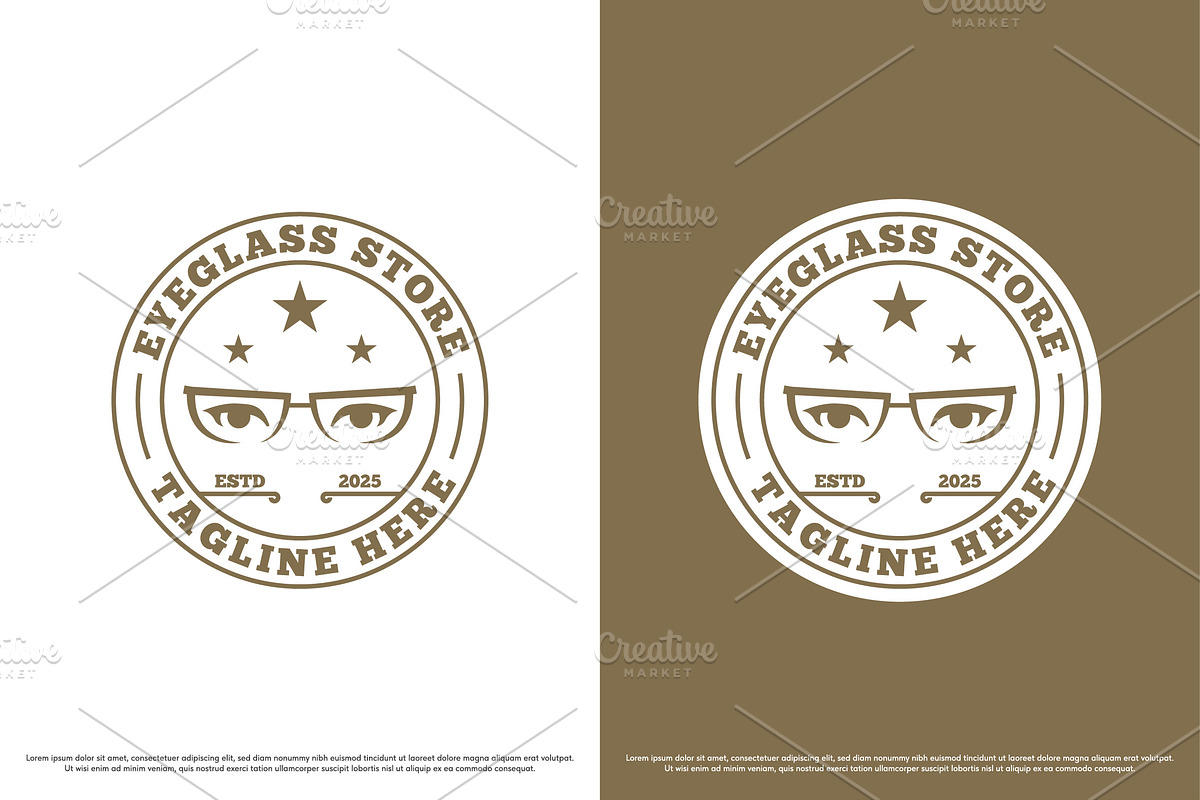Eyeglass Store Logo Design Template, a Branding & Logo Template by Morvana Crew